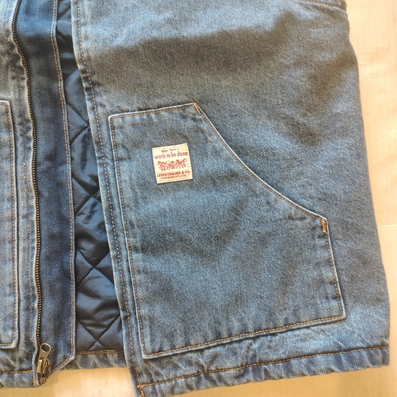 Levi's Sansome Blue Denim Vest Size Medium - Picture 4 of 16